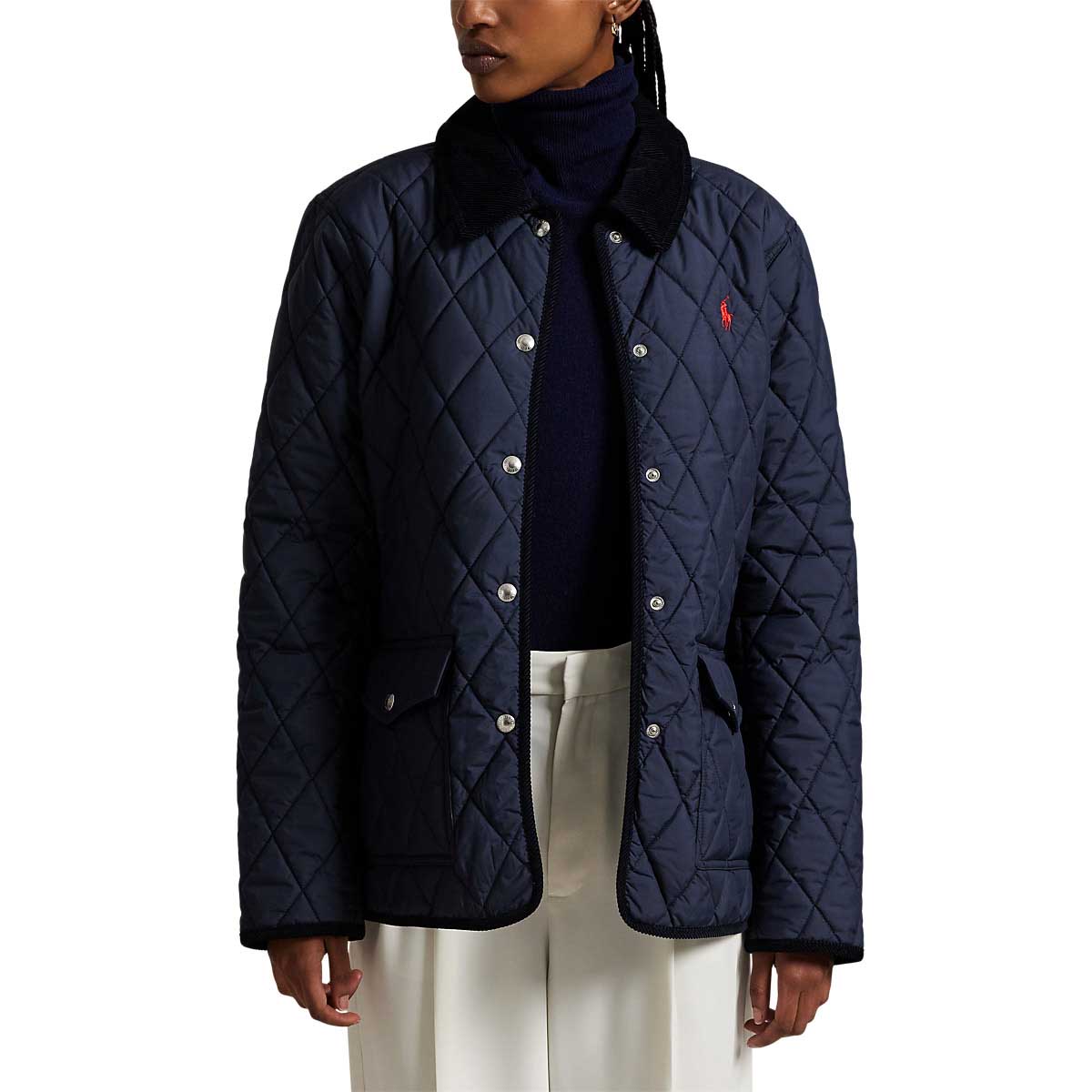 Polo Ralph Lauren Corduroy Trim Quilted Barn Jacket